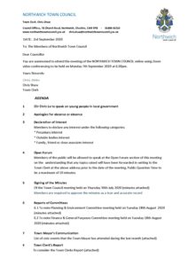 Full Council September 2020 Agenda